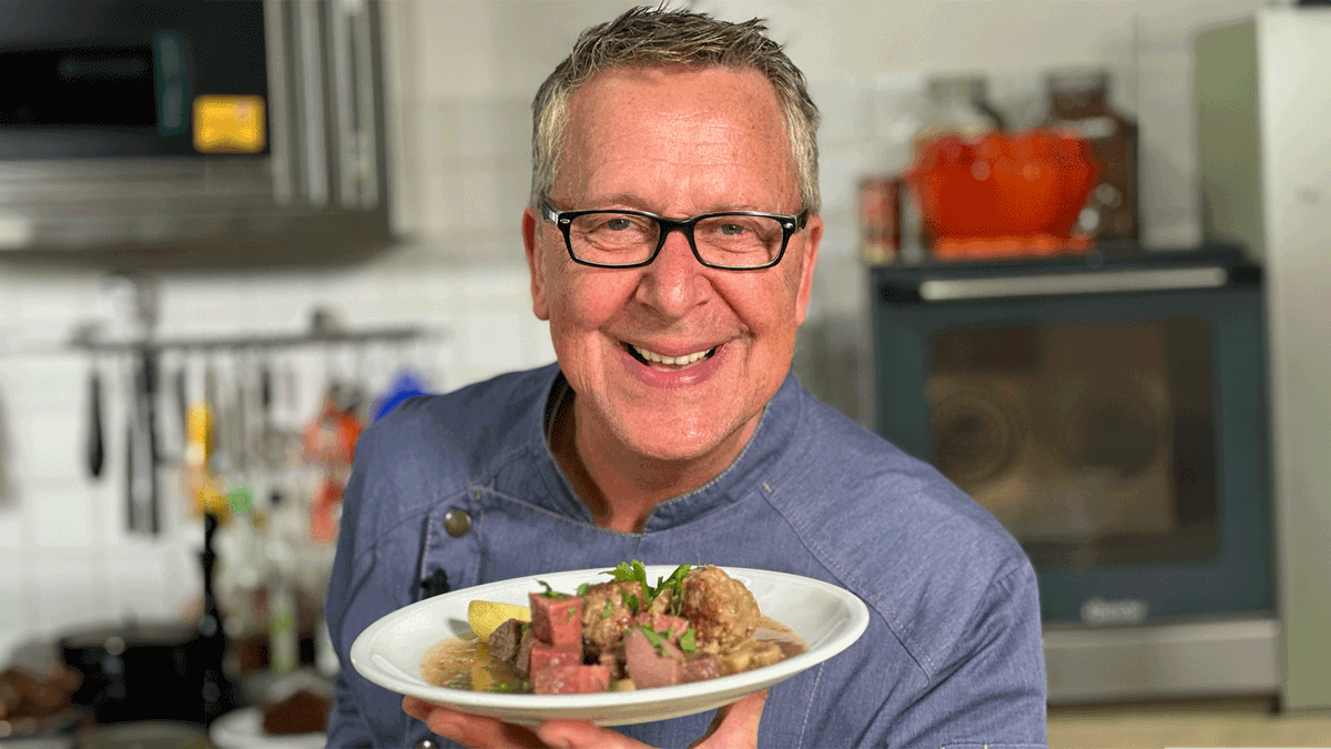 Zungenragout mit Fleischklößchen